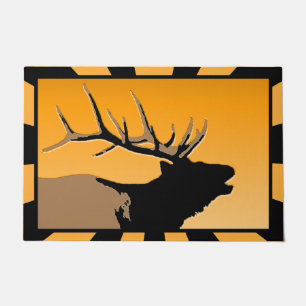 Bugling Bull Elch bei Sunset Original Wildlife Art Fußmatte