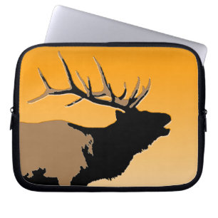 Bugling Bull Elch bei Sunset Original Wildlife Art Laptopschutzhülle