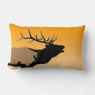Bugling Bull Elch bei Sunset Original Wildlife Art Lendenkissen