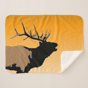 Bugling Bull Elch bei Sunset Original Wildlife Art Sherpadecke