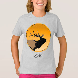 Bugling Bull Elch bei Sunset Original Wildlife Art T-Shirt