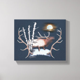 Bugling Bull Elk Leinwanddruck