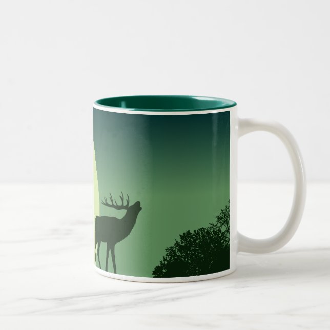 Bugling Elch-Tasse Zweifarbige Tasse (Rechts)
