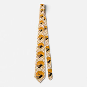 Bugling Elk at Sunset - Ursprüngliche Kunst im Na Krawatte