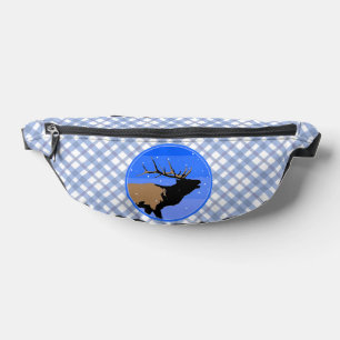 Bugling Elk im Winter - Original Wildlife Art Bauchtasche