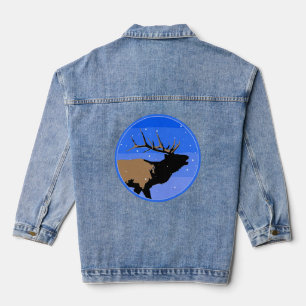 Bugling Elk im Winter - Original Wildlife Art Jeansjacke