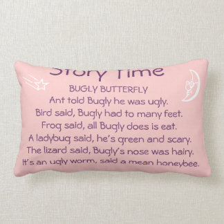 Bugly Butfly Story temps coussin rose