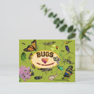 Bugs are Beautiful! Insects Postkarte