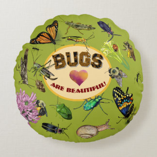 Bugs are Beautiful! Insects Rundes Kissen