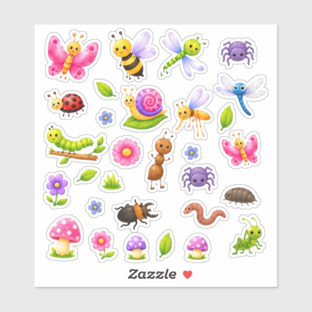 Bugs Aufkleberbogen Aufkleber (Blatt)