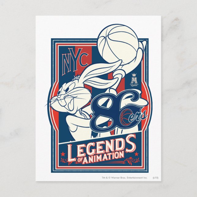 BUGS BUNNY™ 86ers Postkarte (Vorderseite)