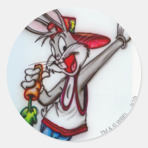 BUGS BUNNY™ Airbrush Runder Aufkleber