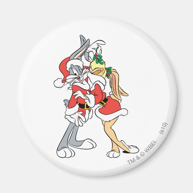 BUGS BUNNY™ and Lola Mistletoe Kiss Magnet (Vorne)