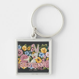 BUGS BUNNY™ Blumenstickerei Grafik Schlüsselanhänger