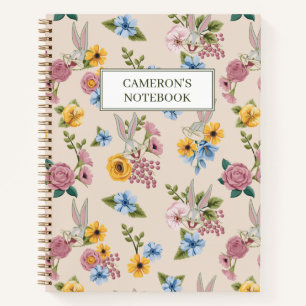 BUGS BUNNY™ Blumenstickmuster Notizbuch