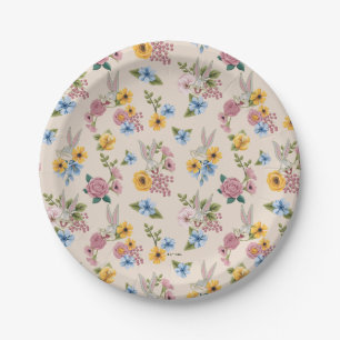 BUGS BUNNY™ Blumenstickmuster Pappteller