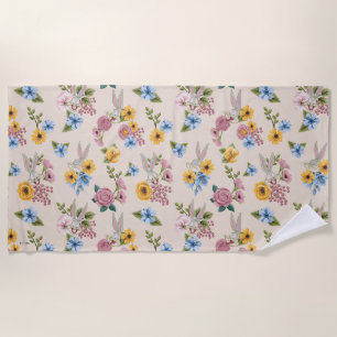 BUGS BUNNY™ Blumenstickmuster Strandtuch