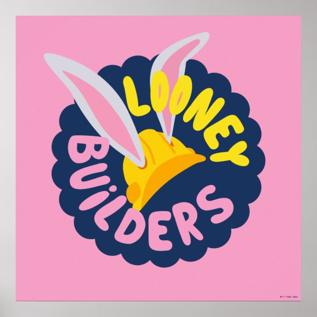 BUGS BUNNY BUILDERS™| Bauhelm-Logo mit gerundeter  Poster (Vorne)