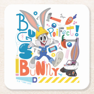 BUGS BUNNY BUILDERS™  BUGS BUNNY™-Arbeitstools Rechteckiger Pappuntersetzer