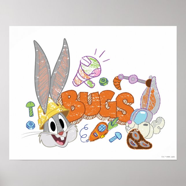 BUGS BUNNY BUILDERS™| BUGS BUNNY™ Sketch Art Poster (Vorne)