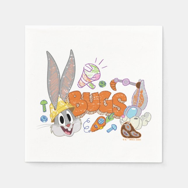 BUGS BUNNY BUILDERS™| BUGS BUNNY™ Sketch Art Serviette (Vorderseite)