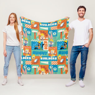 BUGS BUNNY BUILDERS™ Character Grid Pattern Fleecedecke