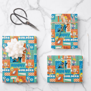 BUGS BUNNY BUILDERS™ Character Grid Pattern Geschenkpapier Set