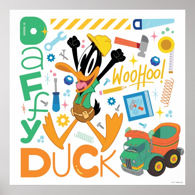 BUGS BUNNY BUILDERS™| DAFFY DUCK™ Arbeitswerkzeuge Poster (Vorne)