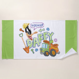 BUGS BUNNY BUILDERS™ DAFFY DUCK™ Sketch Art Strandtuch