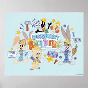 BUGS BUNNY BUILDERS™  Gruppen-Skizzenkunst Poster