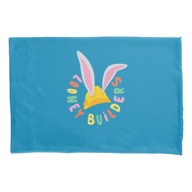 BUGS BUNNY BUILDERS™| Hard Hat Circle Logo Kissenbezug (Vorderseite)