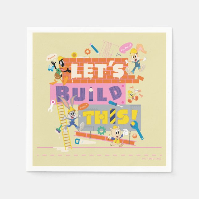 BUGS BUNNY BUILDERS™| "Let's build this"-Arbeitsst Serviette (Vorderseite)
