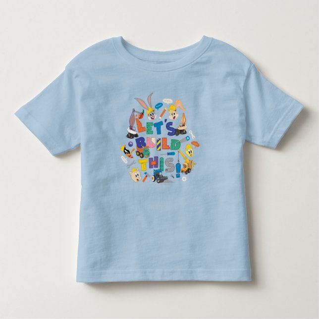 BUGS BUNNY BUILDERS™| "Let's build this" Collage Kleinkind T-shirt (Vorderseite)