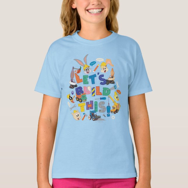 BUGS BUNNY BUILDERS™| "Let's build this" Collage T-Shirt (Vorderseite)