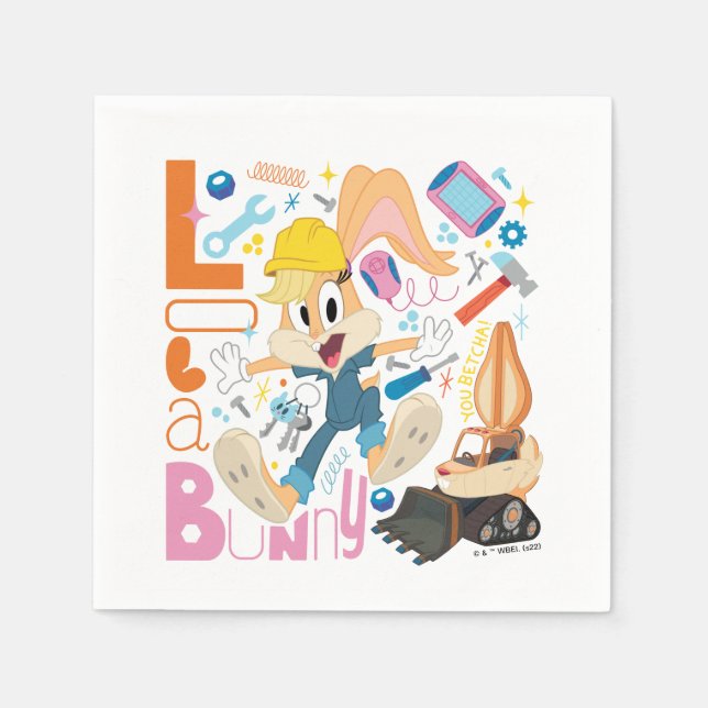 BUGS BUNNY BUILDERS™| Lola Bunny Work Tools Serviette (Vorderseite)