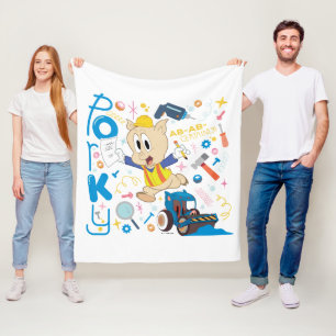 BUGS BUNNY BUILDERS™ Porky Pig Work Tools Fleecedecke