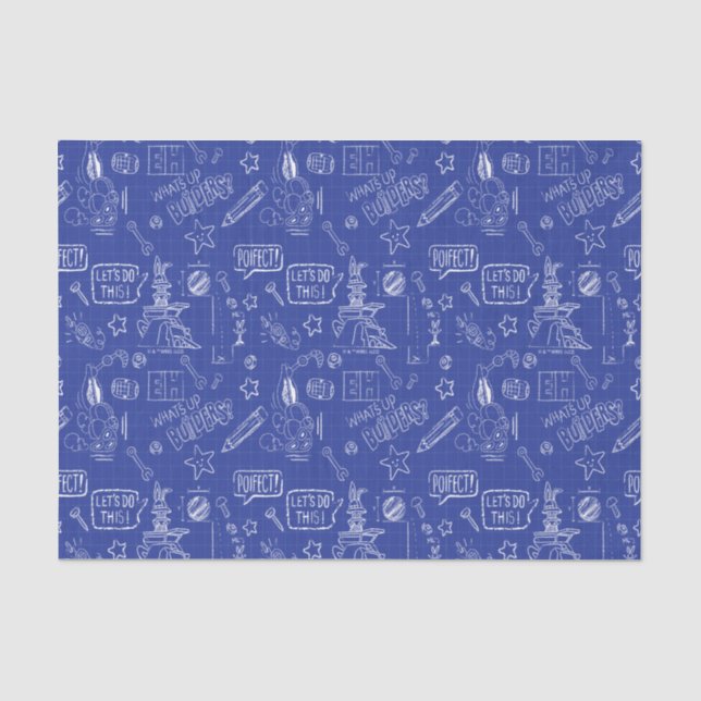 BUGS BUNNY BUILDERS™| Sketch Blueprint Muster Seidenpapier (Vorderseite)