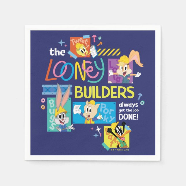 BUGS BUNNY BUILDERS™| The Looney Builders Collage Serviette (Vorderseite)