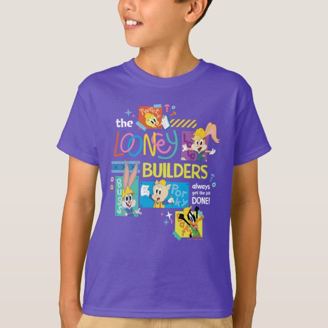 BUGS BUNNY BUILDERS™| The Looney Builders Collage T-Shirt (Vorderseite)