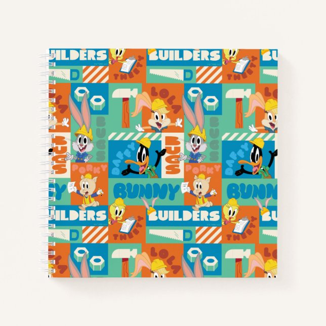 BUGS BUNNY BUILDERS™| Zeichenrastermuster Notizbuch (Vorderseite)