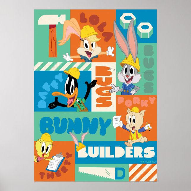 BUGS BUNNY BUILDERS™| Zeichenrastermuster Poster (Vorne)