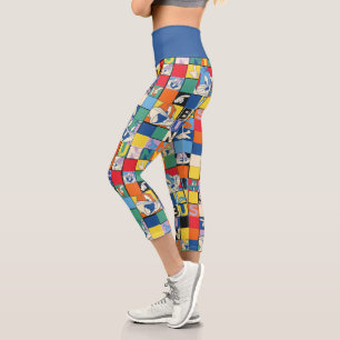 BUGS BUNNY™ Bunter Name und Gesicht Checker Capri Leggings