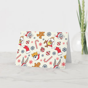 BUGS BUNNY™, DAFFY DUCK™ & Lola Weihnachtsmuster Karte