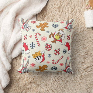 BUGS BUNNY™, DAFFY DUCK™ & Lola Weihnachtsmuster Kissen