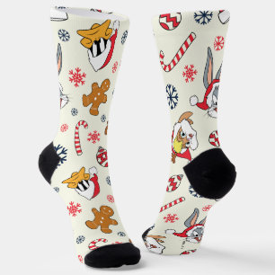 BUGS BUNNY™, DAFFY DUCK™ & Lola Weihnachtsmuster Socken