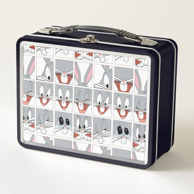 BUGS BUNNY™ Expression Blocks Metall Brotdose (Vorderseite)