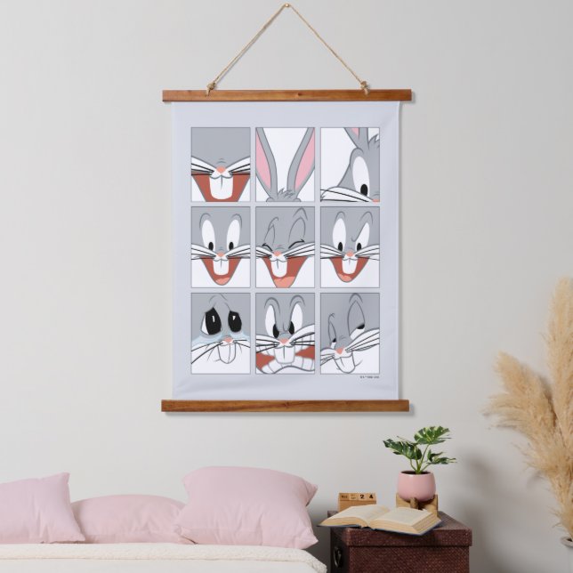 BUGS BUNNY™ Expression Blocks Wandteppich Mit Holzrahmen (Schlafzimmer)