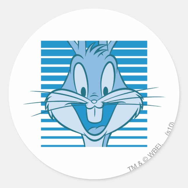BUGS BUNNY™ Expressive 40 Runder Aufkleber (Vorderseite)