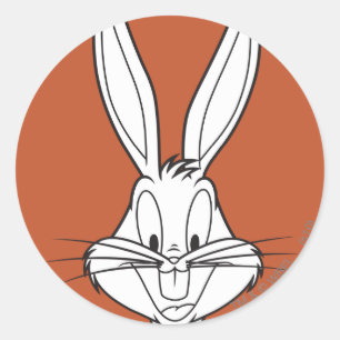 BUGS BUNNY™ Face Lächeln Runder Aufkleber