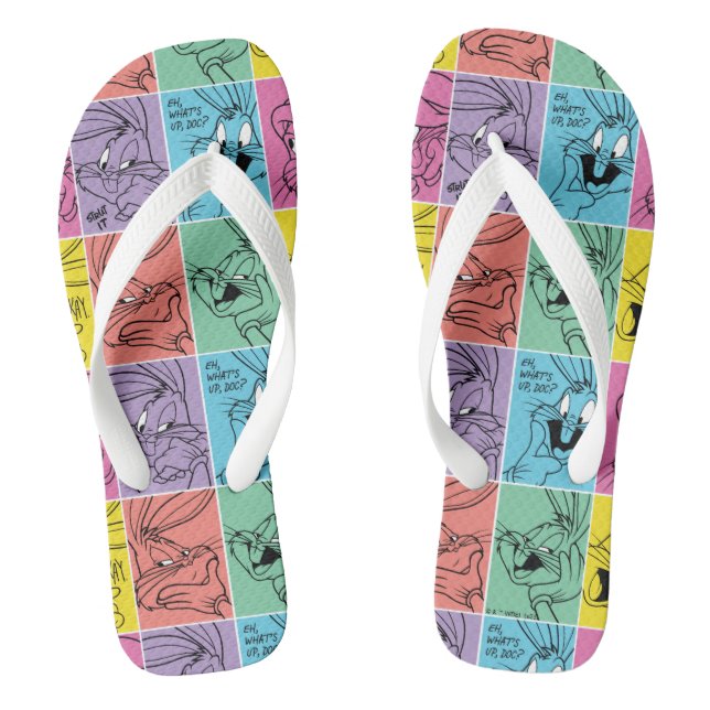 BUGS BUNNY™ Farbblockausdrücke Flip Flops (Fußbett)